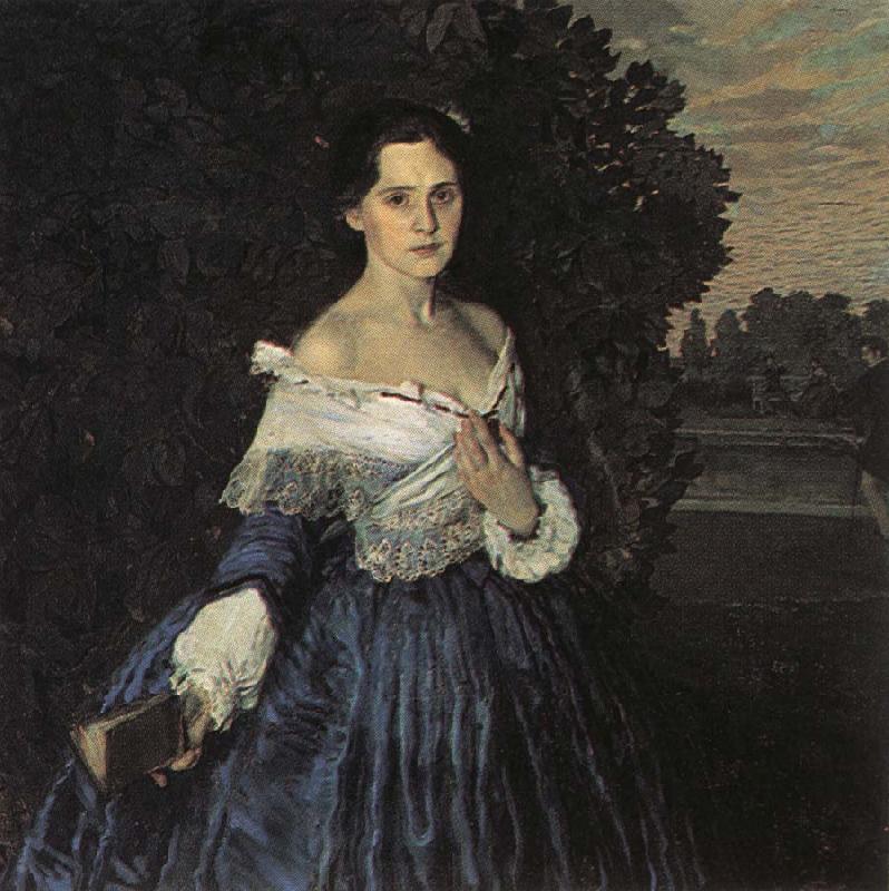 Konstantin Somov Lady in Blue oil painting picture